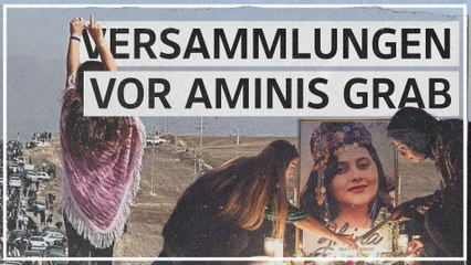 Iraner versammeln sich an Aminis Grab zum Ende der Trauerzeit