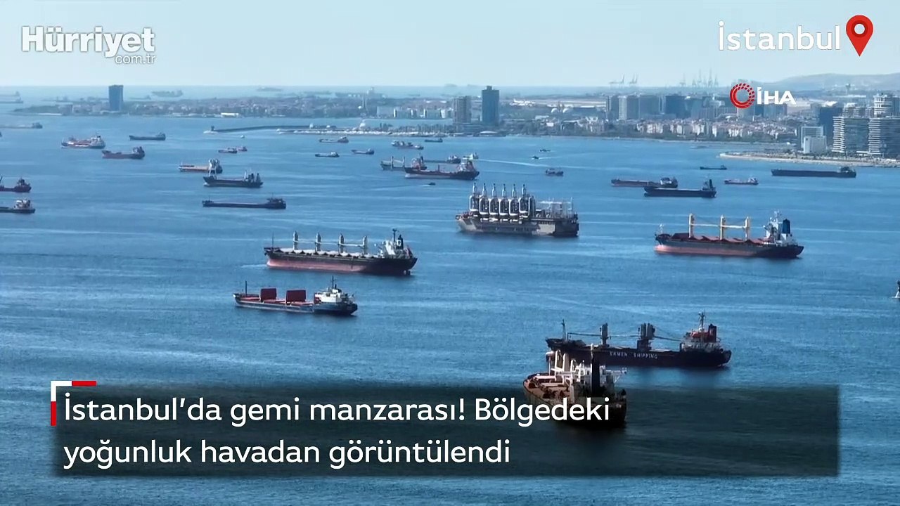 İstanbul'da gemi manzarası