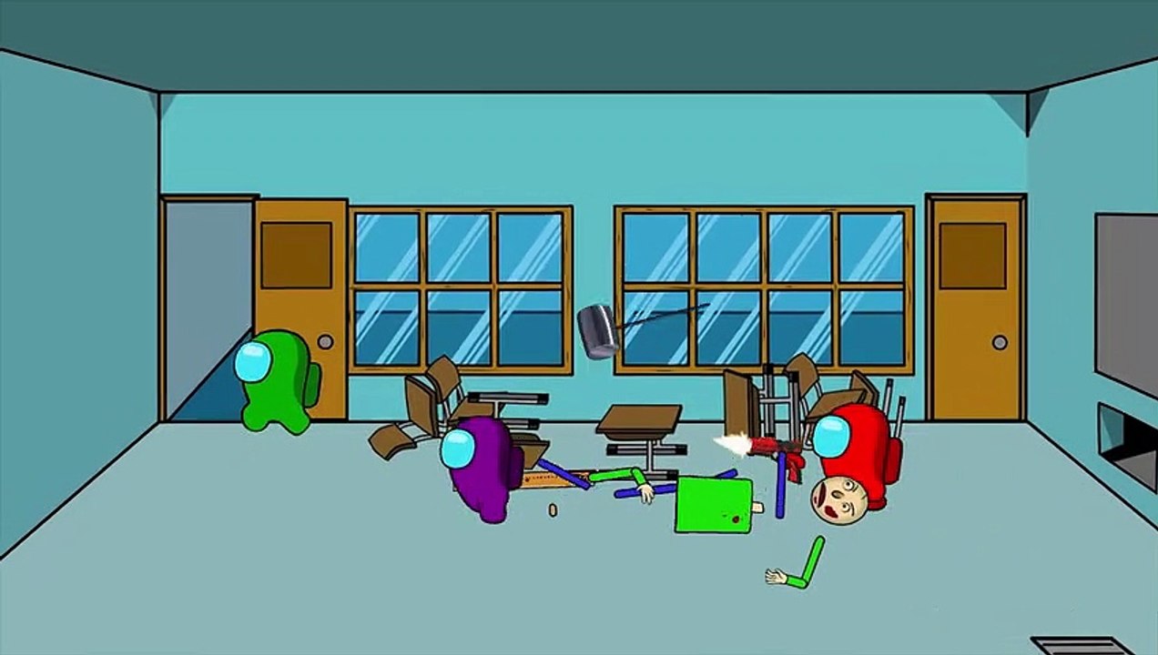 AMONG US ANIMATION EP1 (Among Us VS Baldi's) - 어몽어스 VS 좀비 애니메이션 1화 ( 480 X 854 )