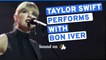 Taylor Swift performs with Bon Iver