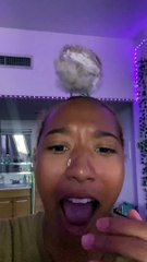 Adorable Baby Bird Defecates on Person's Head