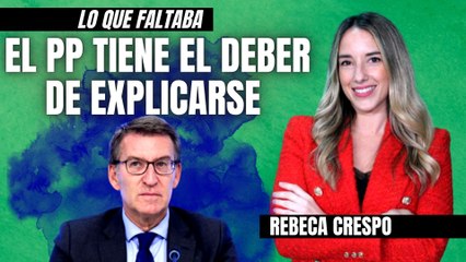 Rebeca Crespo: “El PP tiene el deber de explicarse”