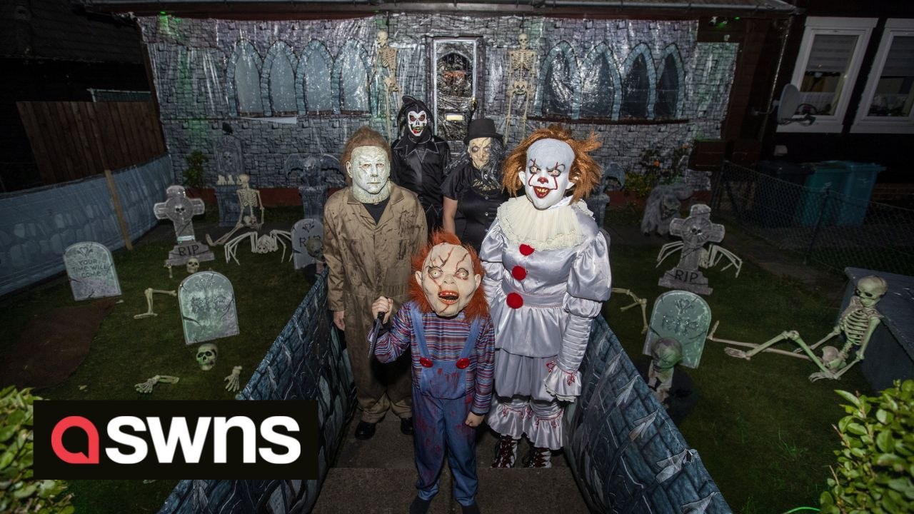 Halloween-obsessed couple transform home into haunted house