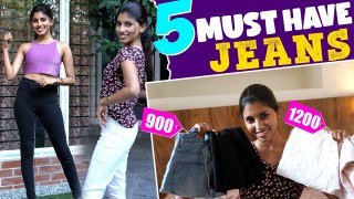 5 Must Have Jeans for Girls  | Closet Essentials | Dharshini Vlogs