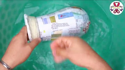 Glossy flower vase making __ Easy Paper flower vase __ Cement flower vase __  flower vase