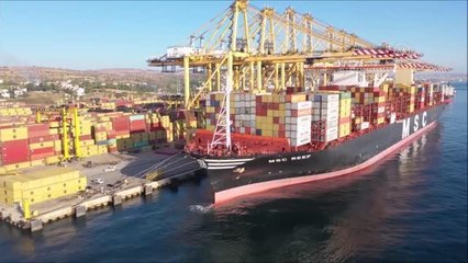 Dev konteyner gemisi "MSC Reef" Tekirdağ'da