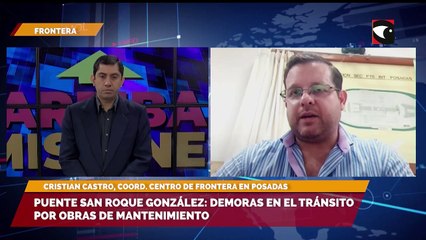 下载视频: Puente San Roque González demoras en el tránsito por obras de mantenimiento