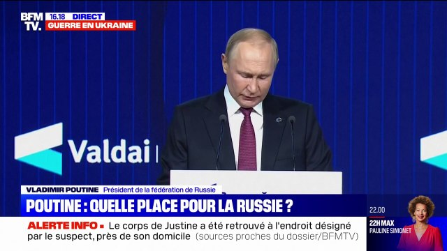 Vladimir Poutine accuse l'Occident d'avoir commis des fautes