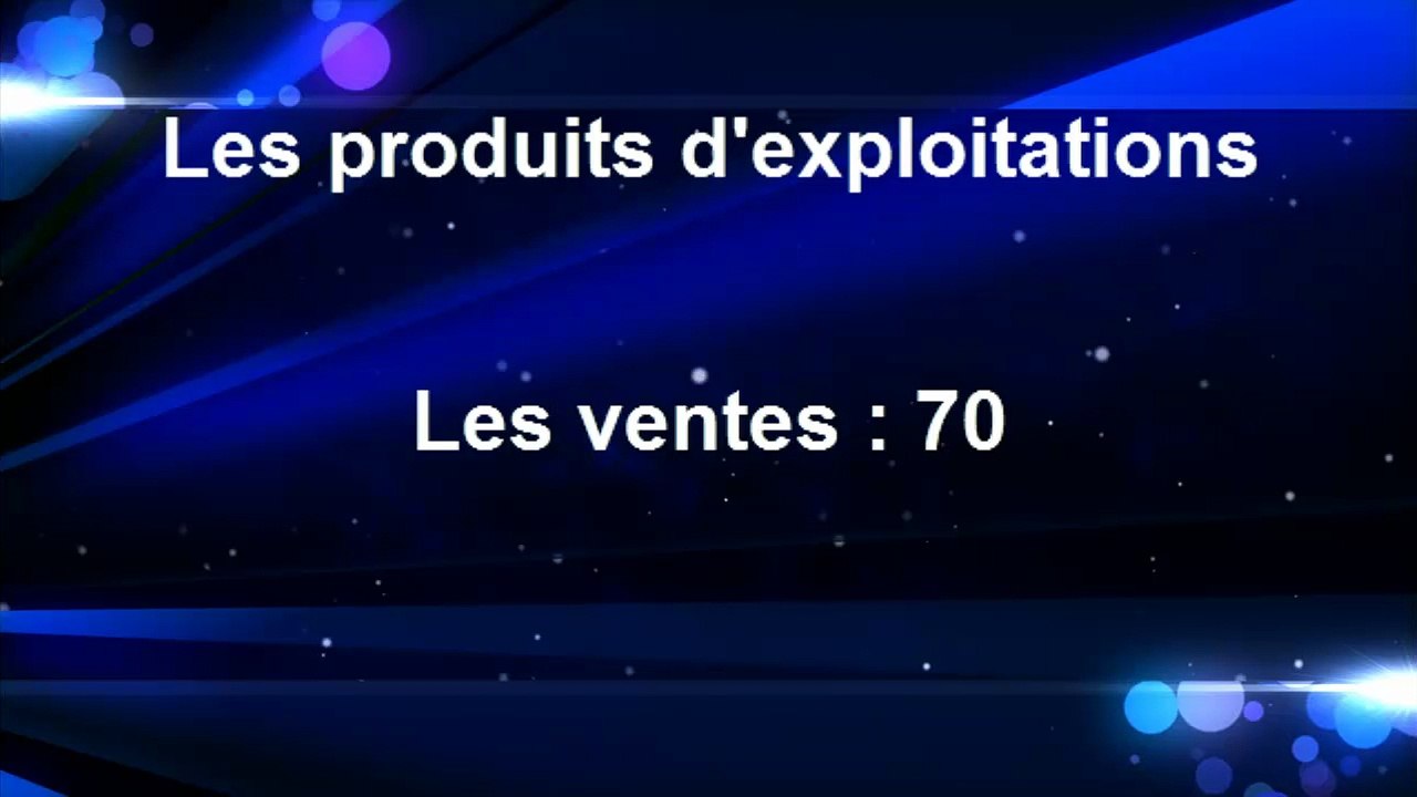 les comptes 70