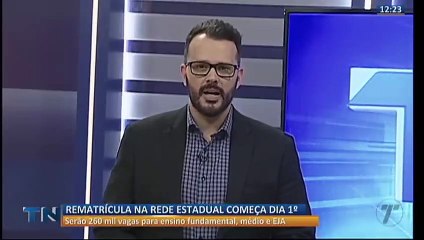 Rematrículas na rede estadual começam no dia 1 de novembro