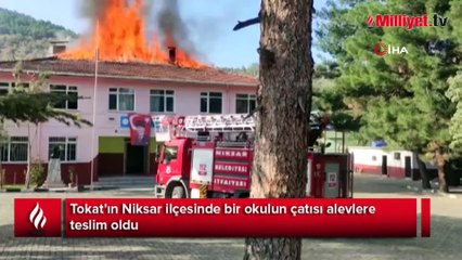 Öğrenciler yangına derste yakalandı