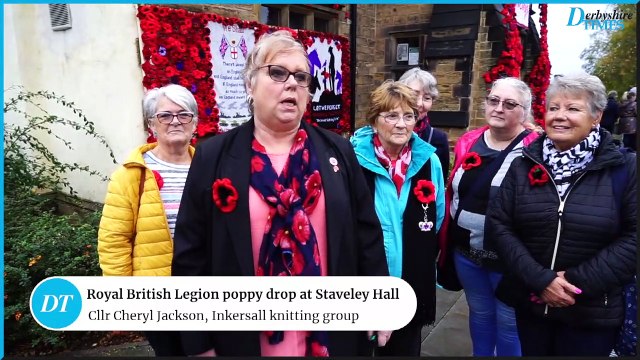 Staveley Hall Royal British Legion poppy drop