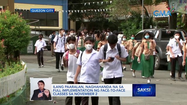 Ilang paaralan, naghahanda na sa full implementation ng face-to-face classes sa November 2 | Saksi
