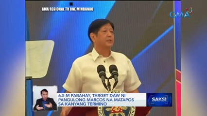 6.5-M pabahay, target daw ni Pangulong Marcos na matapos sa kanyang termino | Saksi