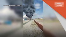 Kebakaran | Paip penyambung meletup, terbakar di PIC Pengerang