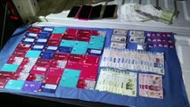 50 tarjetas, 10 mil pesos y varias dosis de droga, les confiscaron a una banda de ladrones
