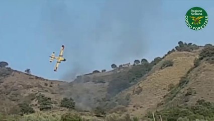 Canadair precipita sull'Etna, le immagini dell'incidente