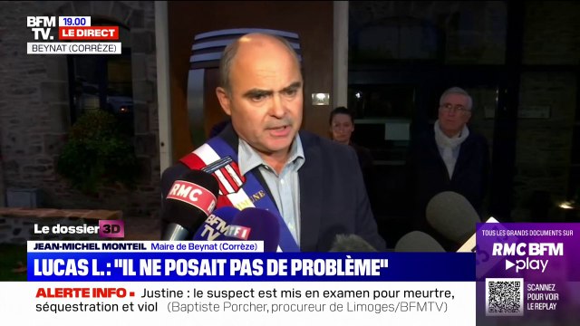 Jean-Michel Monteil, maire de Beynat: Lucas L. était quelqu'un qui ne posait pas de problème jusqu'à aujourd'hui