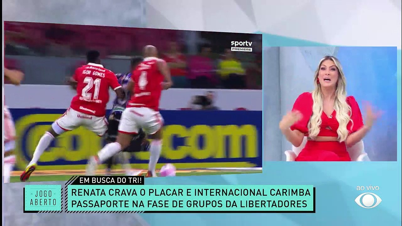 Renata Fan comemora vitória do Inter: “Sul-Americana não, eu vou para a Libertadores” 27/10/2022 15:08:31