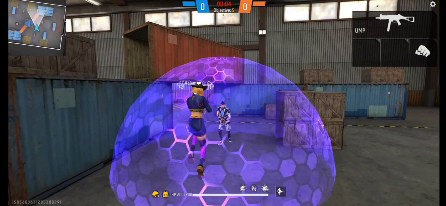 Free fire op Gameplay Lone wolf mode full gameplay 1vs1