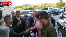 Akşener, kendisini karşılamaya gelenler arasında eski bakanı görünce şaşırdı