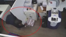 Şişli'de bankadan para dolu çuvalı çalan 2 şüpheli yakalandı