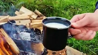 FoodPorn at it's best  Enjoy #shorts #menwiththepot #cooking #forest #fire #food  #nature #outdoors