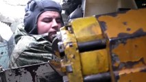 Ukrainian Paratroopers drop bombs on Russian armoured personnel carriers