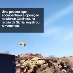 Avião que apagava incêndio explode após atingir montanha