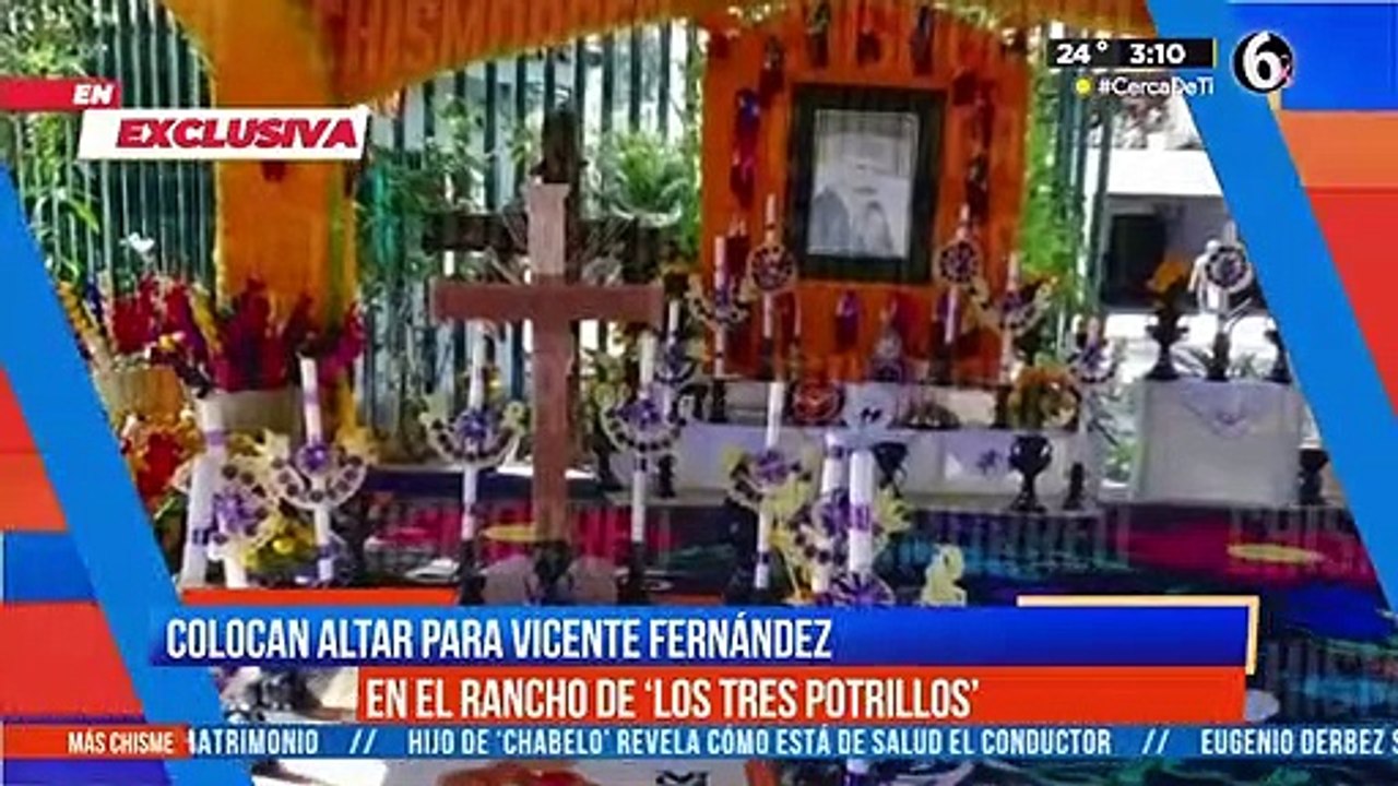 Colocan altar para Vicente Fernández en el rancho "Los Tres Potrillos"