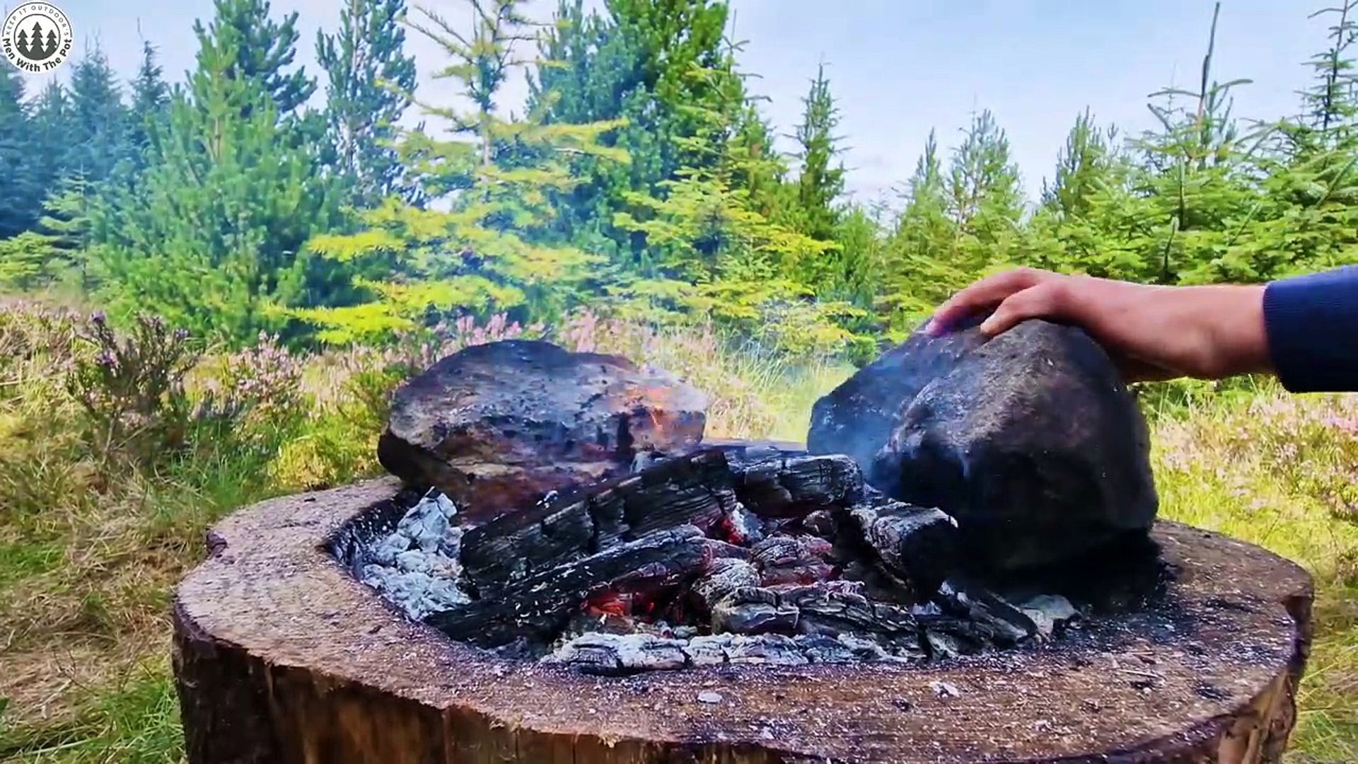 ⁣We cooked this beef for 6 hours in the forest  Wait for the crunch at the end. ASMR cooking.