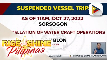 Ilang biyahe ng barko, kanselado na dahil sa masamang panahon dulot ng Bagyong #PaengPH