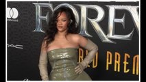 Rihanna and A$AP Rocky pose at the 'Wakanda Forever' premiere