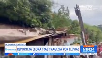 Periodista se quiebra al reportar la muerte de tres personas en Vargas, Venezuela, tras un deslave