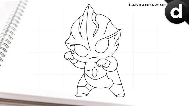 learn to draw cute ultramen characters 1