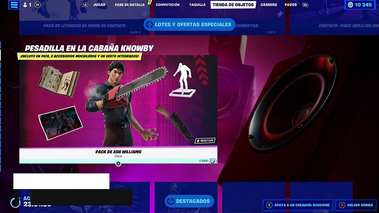 Fortnite_ nueva skin Ash Williams (Evil Dead) ya disponible