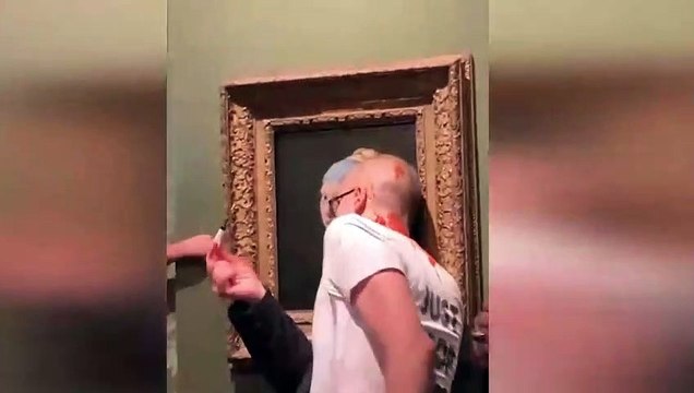 Çevreciler inci küpeli kız tablosuna da saldırdı