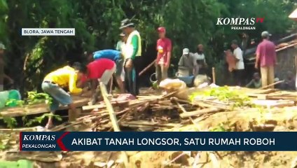 Akibat Tanah Longsor, Satu Rumah Roboh