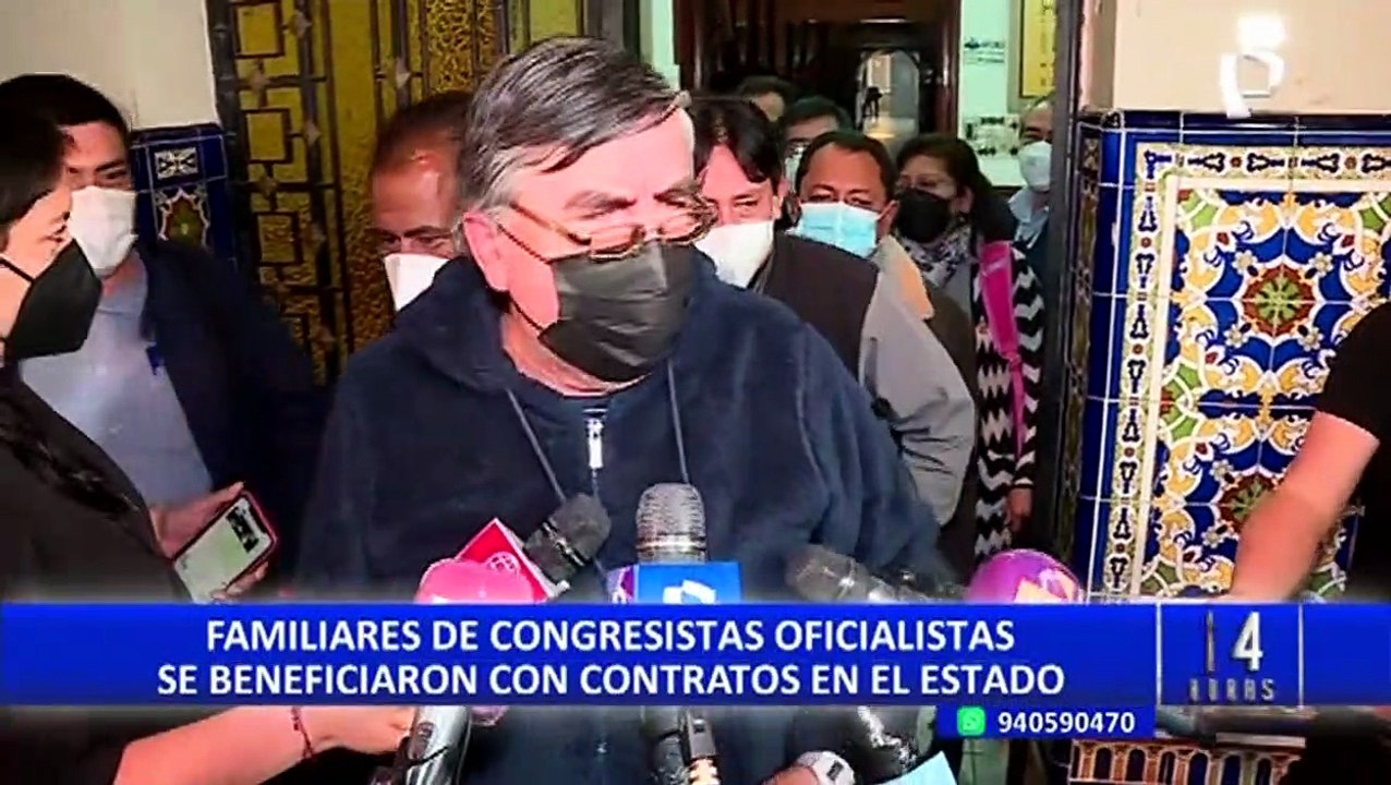 Revelan que familiares de 10 congresistas allegados a Pedro Castillo contrataron con el estado