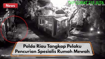 Polda Riau Tangkap Pelaku Pencurian Spesialis Rumah Mewah
