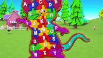 ABC Alphabet Song for Children   Learn Alphabets Mouse A-Z Puzzle Toy Set 3D Kids Educational