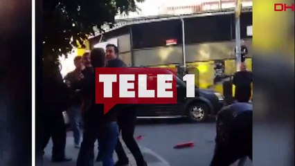 Tekmeli yumruklu kavgayı ayırmaya çalışan zabıta darbedildi