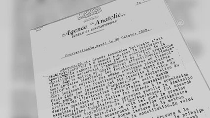 ANKARA -Cumhuriyet'in ilanı AA bültenlerinde