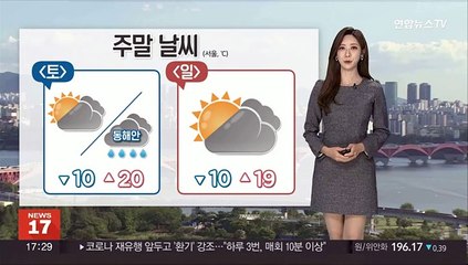 [날씨] 주말 하늘 맑고 일교차 커…동해안 오전까지 비