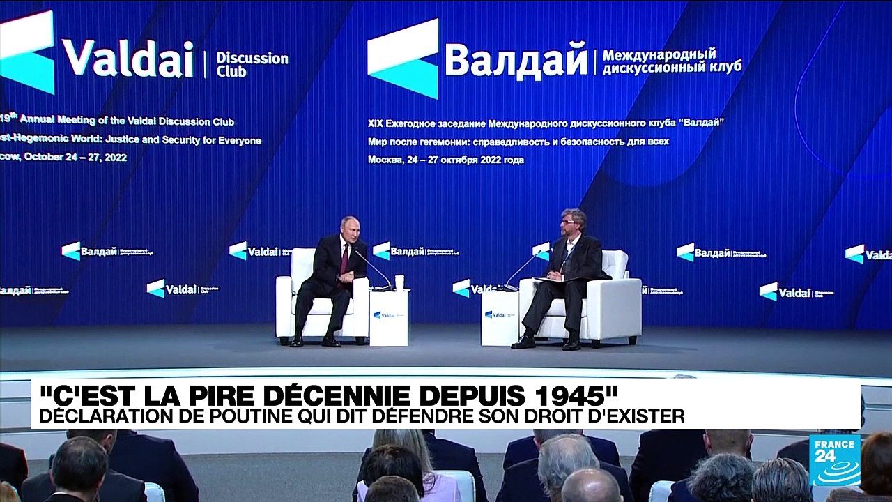 Pour Vladimir Poutine, le monde entre dans sa décennie "la plus dangereuse"