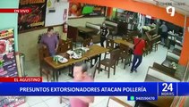 El Agustino: presuntos extorsionadores atacan pollería y golpean a trabajadores