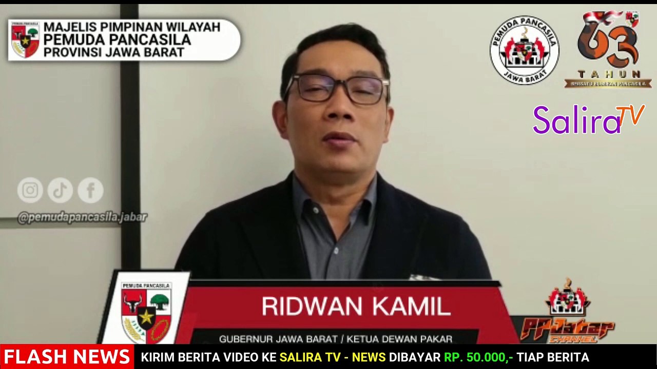 UCAPAN SELAMAT HUT PP KE-63 DARI RIDWAN KAMIL