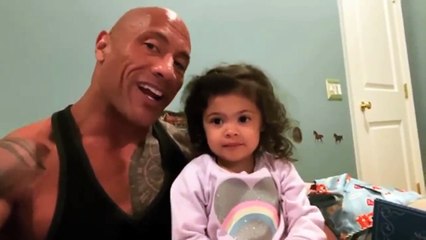 Dwayne Johnson Sings You're Welcome For His 2 Year Old Daughter