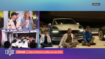 Des militants sont restés collés au sol pendant 42h chez Porsche - Clique - CANAL+