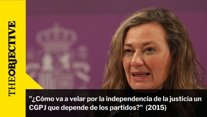 "¿Cómo va a velar por la independencia de la justicia un CGPJ que depende de los partidos?"